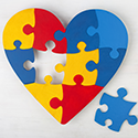 Colorful puzzle representing autism